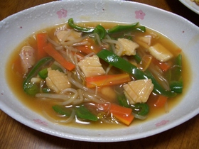 イカと野菜の中華あん