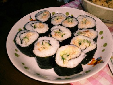 簡単！美味！ツナマヨ大葉巻き寿司！の写真