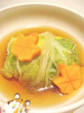 白菜で和風ロールキャベツ風