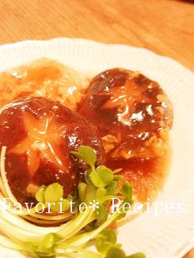 しいたけ帽子のとろーり☆鶏だんご煮