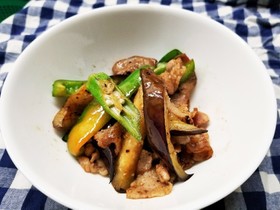 オクラと茄子の豚肉でさっぱり炒め