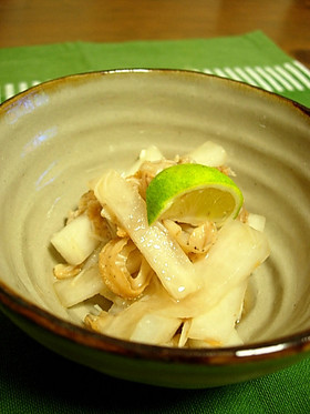 大根とホタテの和え物