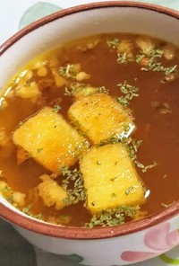 フライドオニオンカレーコンソメスープ