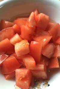 らっきょうの漬け汁で激ウマトマトサラダ♡