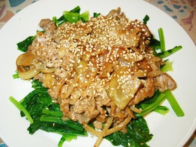 ゴマ風味・豚肉の炒め物