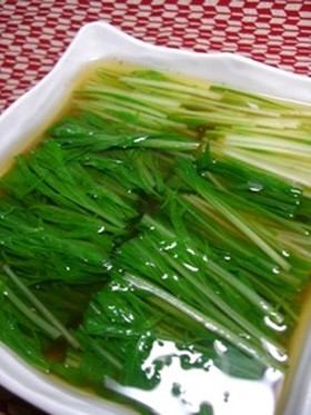 さっぱり☆水菜のダシ漬け柚子こしょう風味