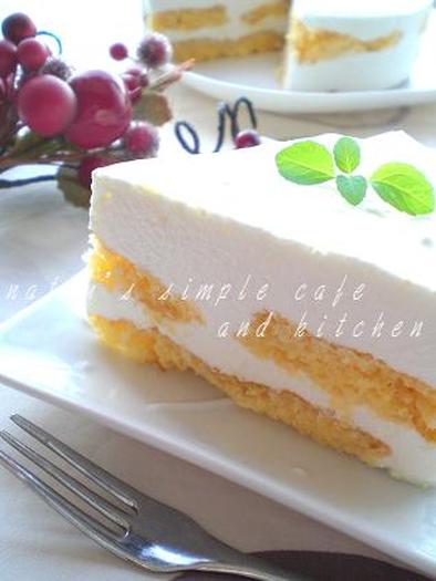 レアチーズケーキ風レアヨーグルトケーキの写真