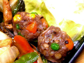 レンジでも肉汁が逃げないジューシー肉団子