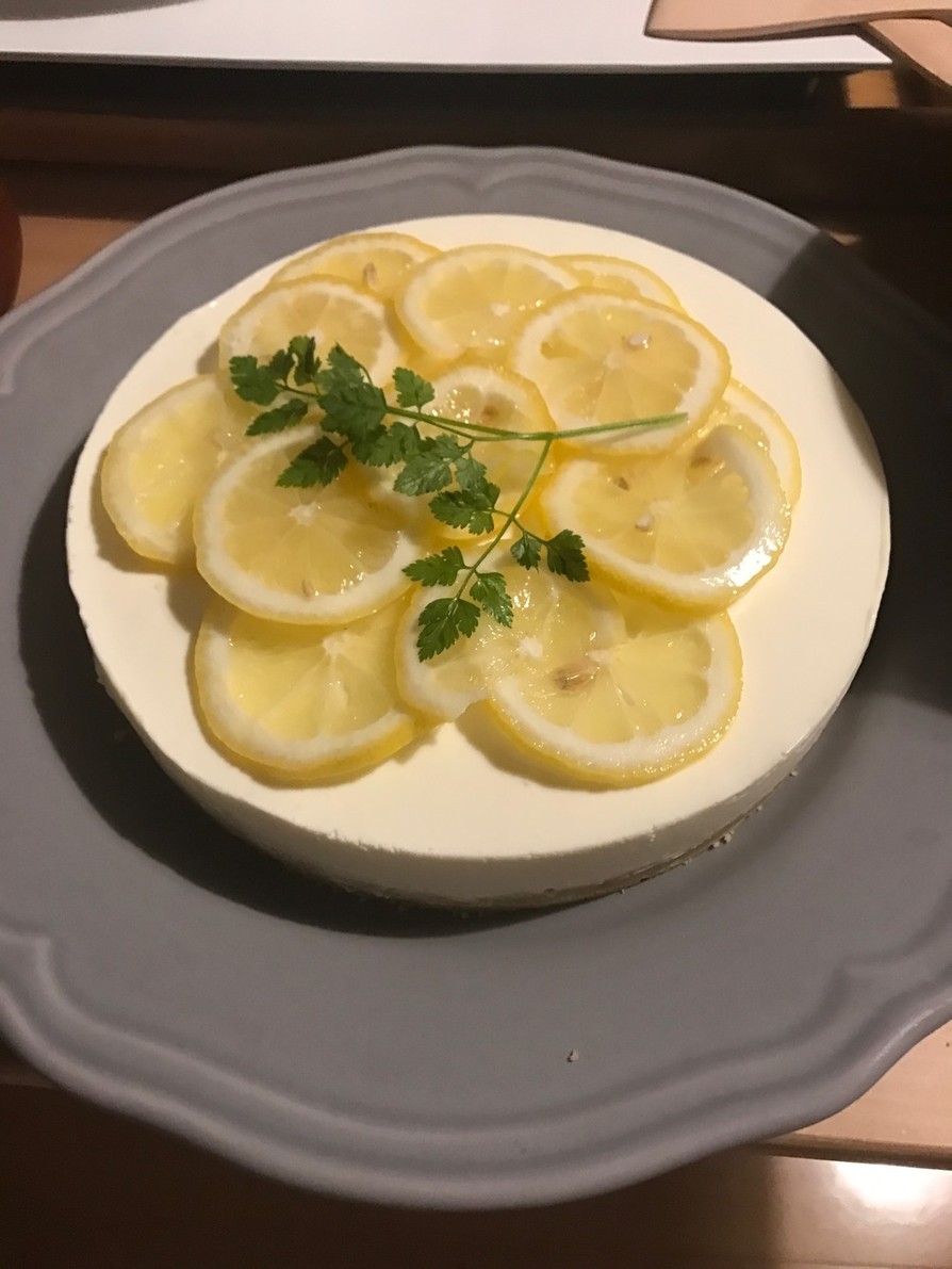レモンレアチーズケーキの画像