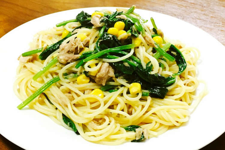 簡単 ツナとほうれん草の和風パスタ レシピ 作り方 By 居酒屋よろすの備忘録 クックパッド 簡単おいしいみんなのレシピが377万品