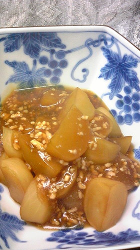 とろとろカブの鶏そぼろあんかけ(^-^)