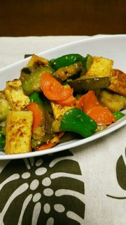 簡単常備菜♪白ナスと厚揚げの味噌炒めの写真