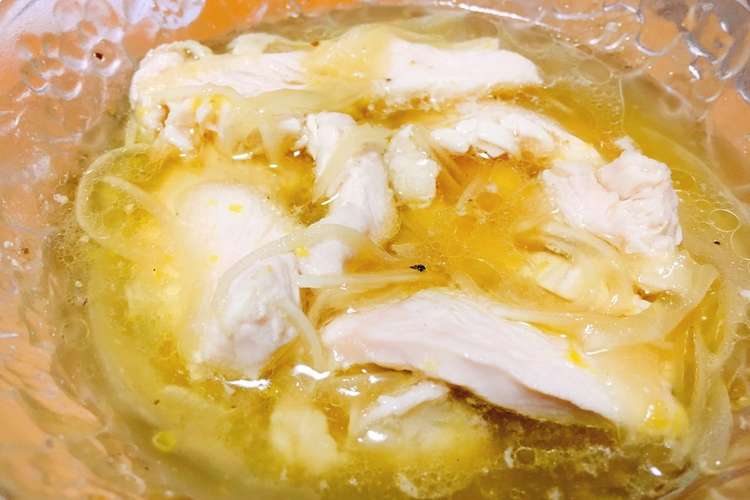 さっぱりおつまみ 鶏むね肉のレモンマリネ レシピ 作り方 By 藤井２１ クックパッド