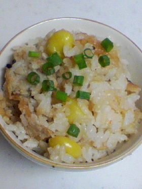 がんもと銀杏の炊き込みご飯