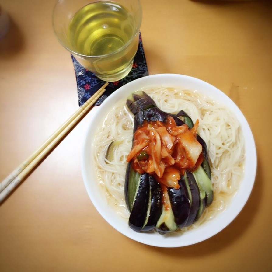 夏バテなしのお茄子素麺の画像