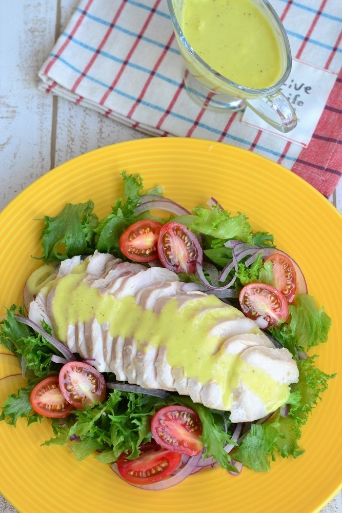 春のエンドウ豆のサラダ ミントドレッシング添え レシピ