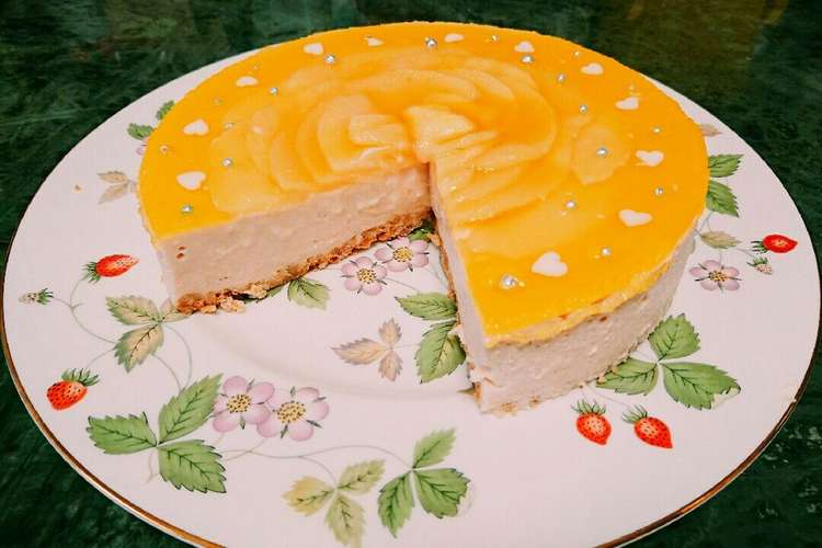 桃のレアチーズケーキ レシピ 作り方 By ぺあん クックパッド 簡単おいしいみんなのレシピが370万品