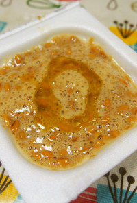 納豆に☆酢生姜とオリーブオイル