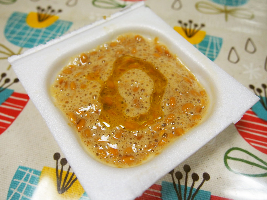 納豆に☆酢生姜とオリーブオイルの画像