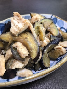 ダイエット*なすとサラダチキンの味噌炒め