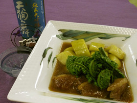 太胡瓜と鴨肉の炊き合わせ