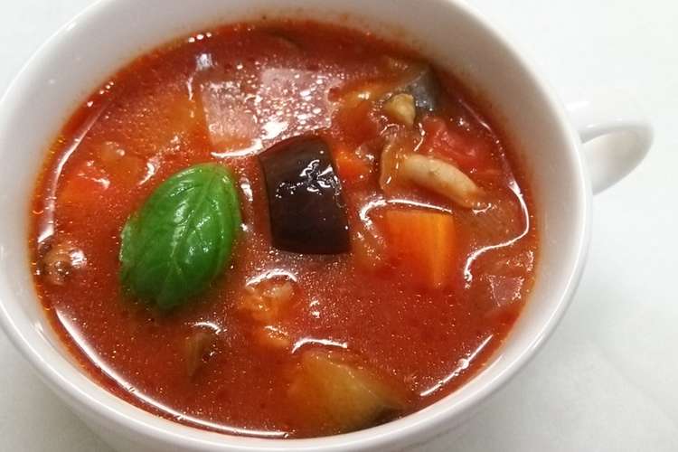 夏バテ予防に トマトベースの夏野菜スープ レシピ 作り方 By 白い羽 クックパッド 簡単おいしいみんなのレシピが356万品
