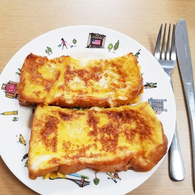 超簡単 牛乳なしで作るフレンチトースト レシピ 作り方 By さくえり クックパッド