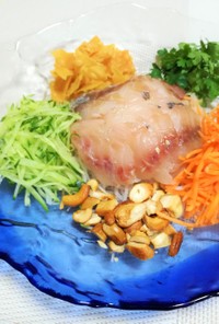 【釣食】中華風イサキの刺身サラダ