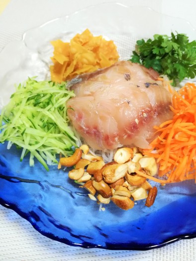 【釣食】中華風イサキの刺身サラダの写真
