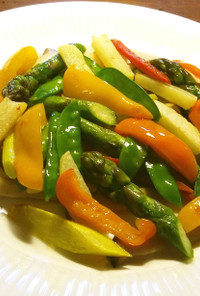 冷蔵庫の残り野菜の炒め物