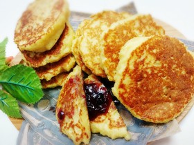 もっちり食感☆生おからdeホットケーキ☆