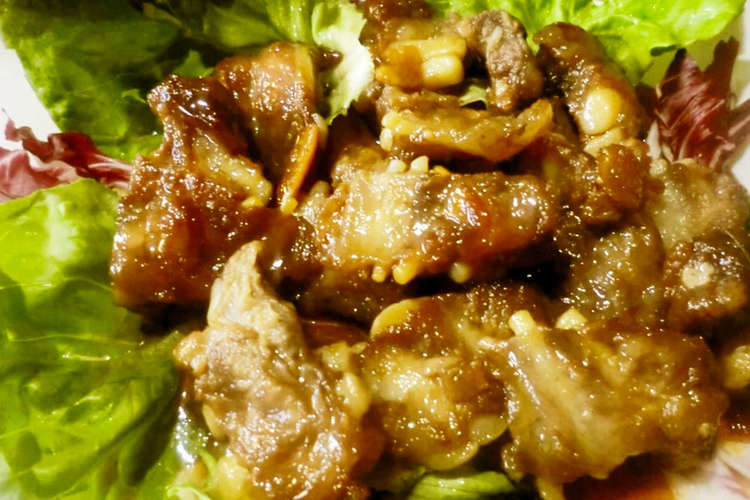 つまみ コリコリ最高 豚バラ軟骨煮込み レシピ 作り方 By ハッピーな料理番 クックパッド