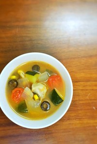 白身魚と夏野菜のスープ