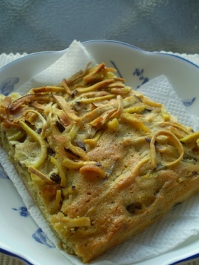 千切りさつま芋の天板ケーキ♪