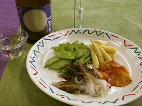 つる豆の昆布締め 季節のお刺身添え