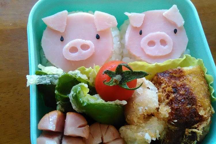 キャラ弁 ぶたちゃん弁当 レシピ 作り方 By 谷っす クックパッド 簡単おいしいみんなのレシピが377万品