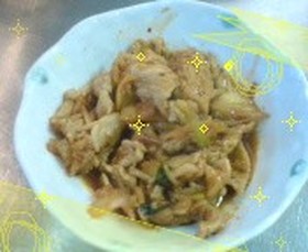 あまったキムチ鍋の素でブタキムチ痛め