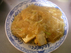 厚揚げ豆腐のみぞれあんかけ風