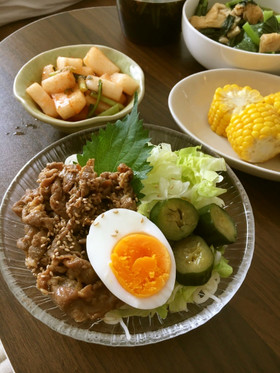 ソーメンアレンジ ”牛肉の甘辛煮のせ”