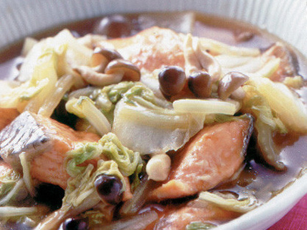 鮭+白菜+しめじの煮もの