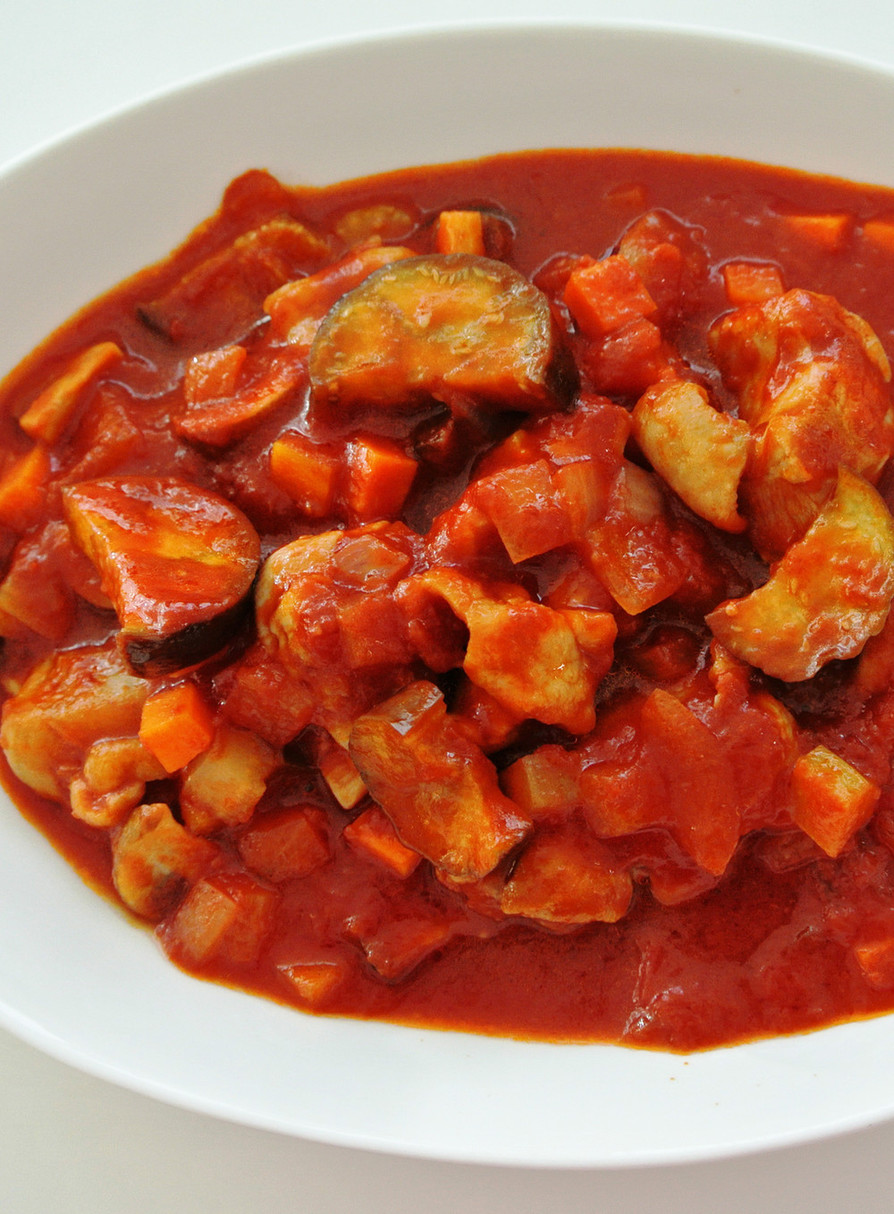 カチャトーラ風鶏肉と野菜のトマト煮込みの画像