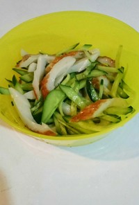 【5分レシピ】キュウリとチクワ簡単サラダ