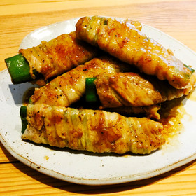 焼肉のタレで☆簡単ナタマメの肉巻き