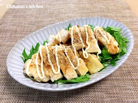【 鶏ムネ肉のタレかけサラダ♪ 】