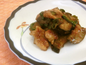 ご飯に合う‼ナスとピーマンの豚肉みそ炒め