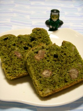 デネブの気持ち(お豆と胡桃の抹茶ケーキ)