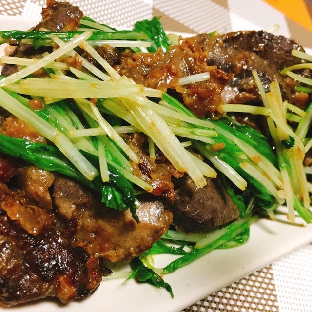 鮪のアラ 血合い 塩麹漬けと水菜の炒め物 レシピ 作り方 By 藤井２１ クックパッド