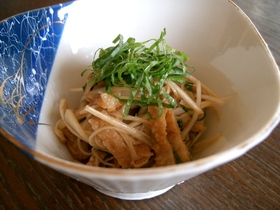おつまみに♪鶏皮のわさび醤油和え