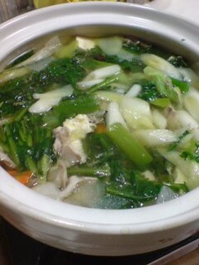 豚バラ鍋★最後にラーメン♪