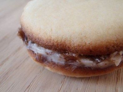 ラムレーズンバタークリームサンドクッキーの写真